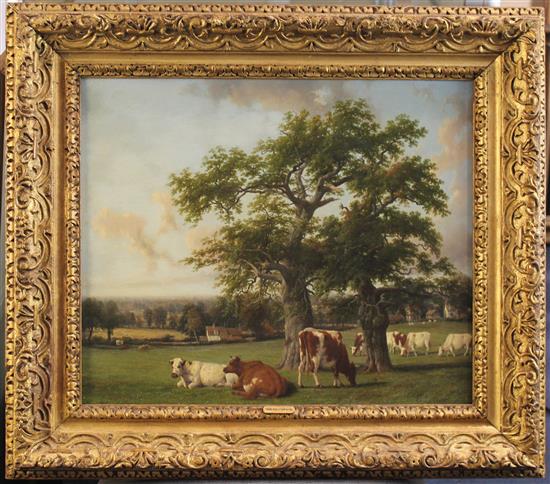 Thomas Baker of Leamington (1809-1869) Landscape in Warwickshire, 15 x 18in.